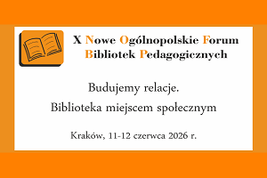Baner z logo Nowego Ogólnopolskiego Forum Bibliotek Pedagogicznych.