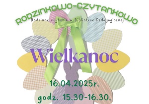 Wielkanocny wianek wykonany z kolorowego papieru.
