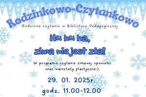 Grafika promująca spotkanie Rodzinkowo-Czytankowo